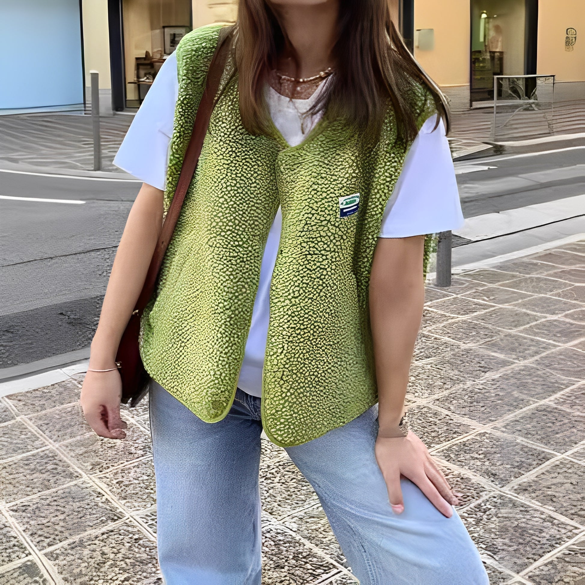 Kasia – Modna Kamizelka z Fakturą Oversize Damska