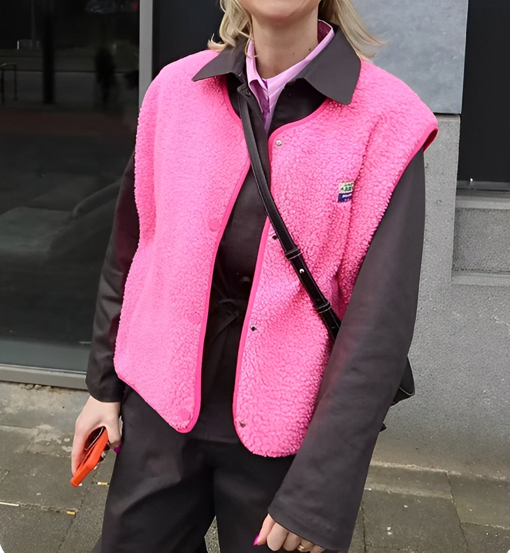 Kasia – Modna Kamizelka z Fakturą Oversize Damska