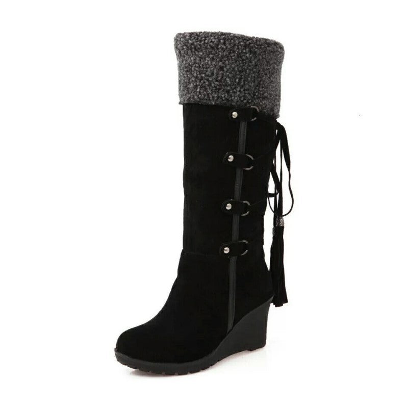 Alba – Mid-Calf Wedge Winter Boots Womens