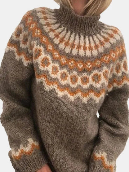 Freya - Women's cashmere wool sweater with  and turtleneck