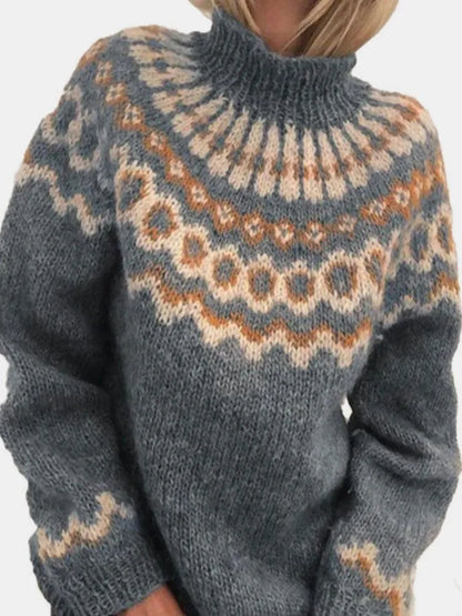 Freya - Women's cashmere wool sweater with  and turtleneck
