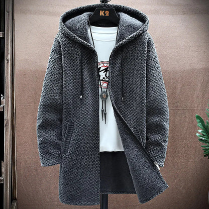 Lukas – Hooded Fleece-Lined Long Jacket