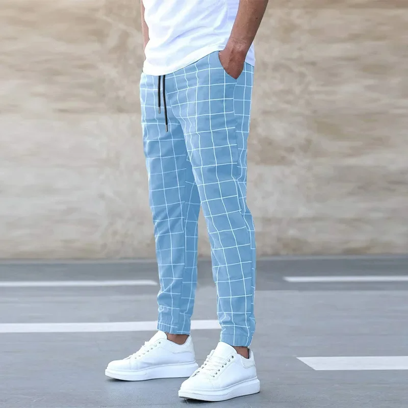 Leon – Slim Fit Check Jogger Trousers