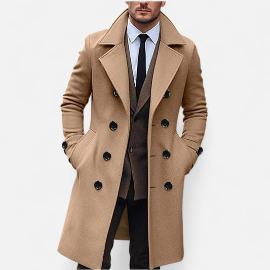 Mateo – Tailored Double-Breasted Men’s Long Coat