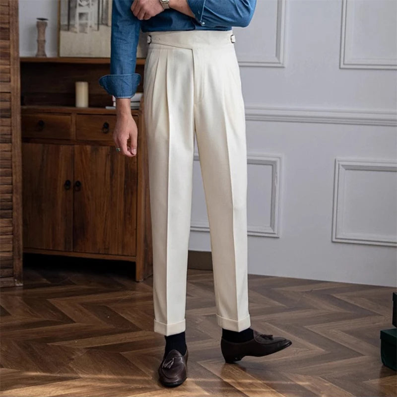 Paul – Men’s Pleated Tailored Trousers