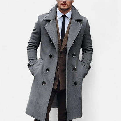 Mateo – Tailored Double-Breasted Men’s Long Coat