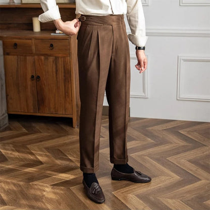 Paul – Men’s Pleated Tailored Trousers