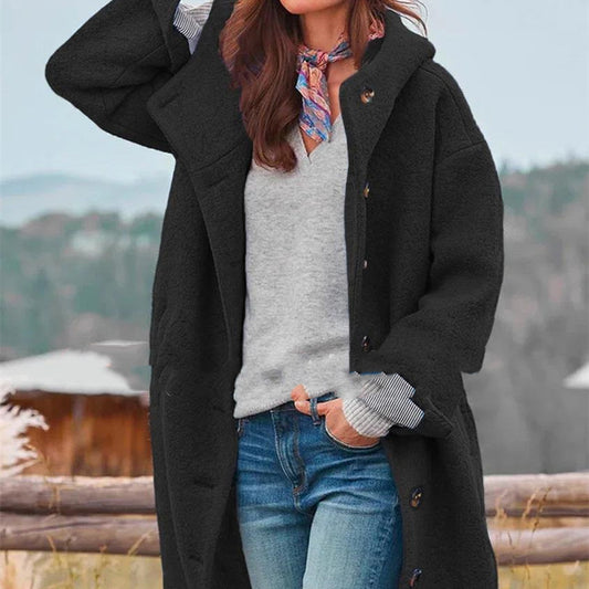 Gabriela - Wełniany płaszcz oversize z guzikami