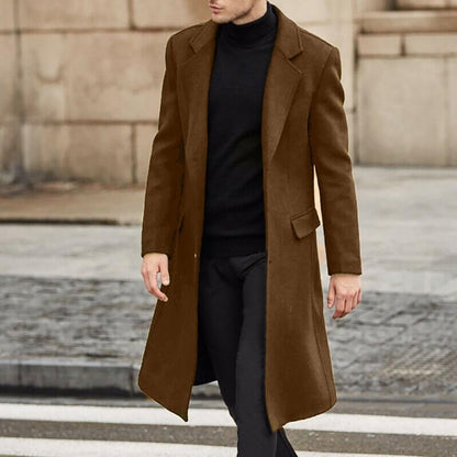 Mateusz – Elegancki Męski Płaszcz Wełniany