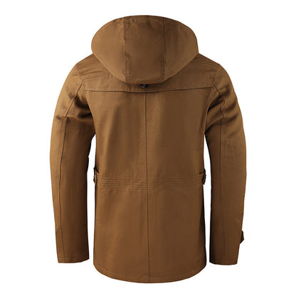 Diego – Hooded Button-Front Mens Winter Jacket