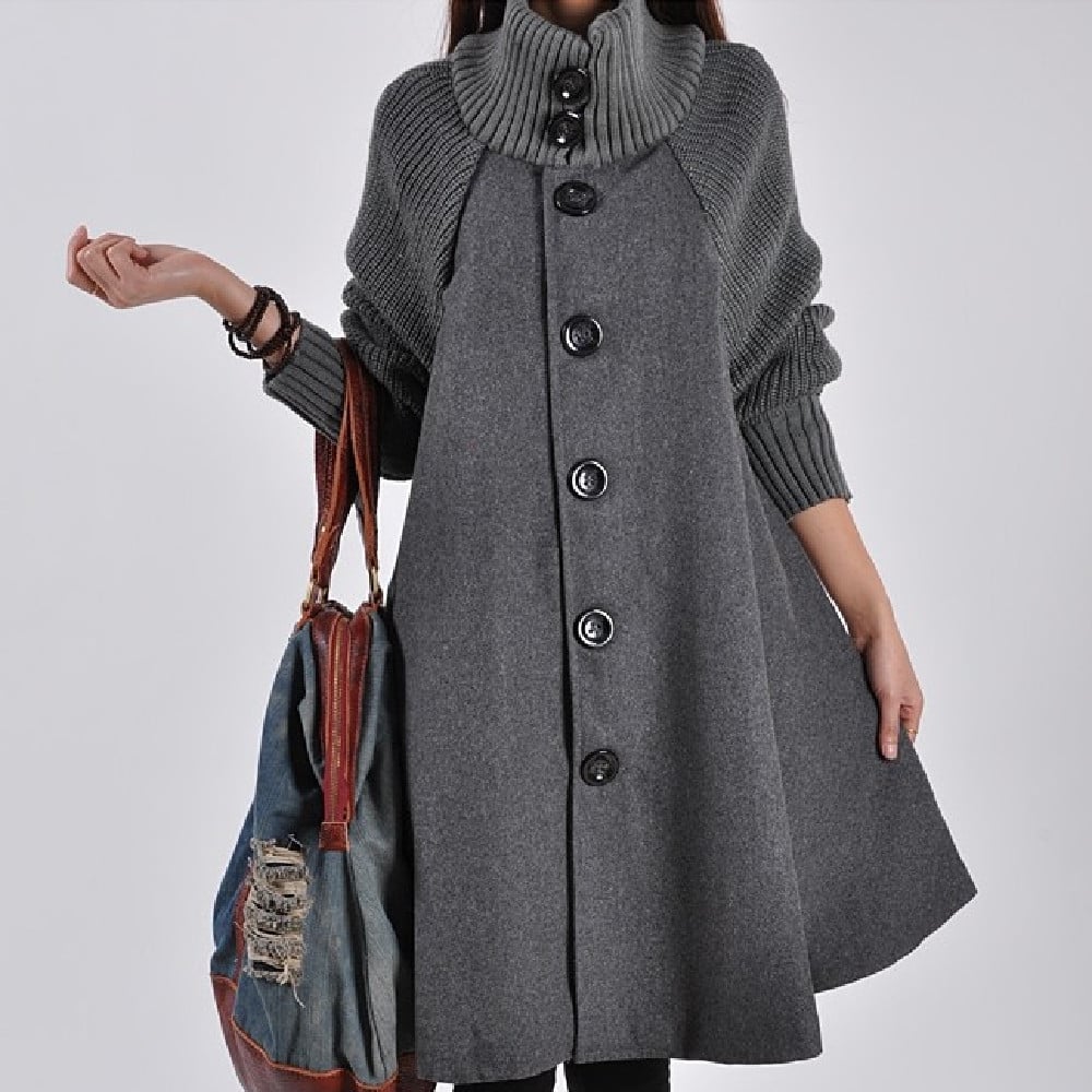 Helena – Damski Płaszcz z Golfem Oversize