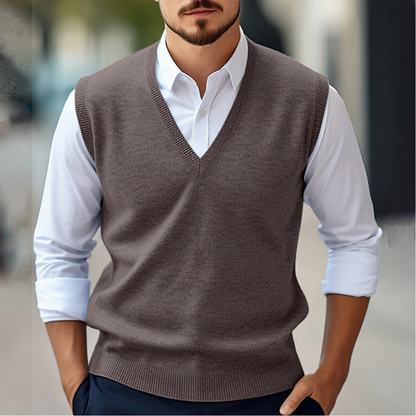 Adrian – Classic V-Neck Knit Sweater Vest for Men
