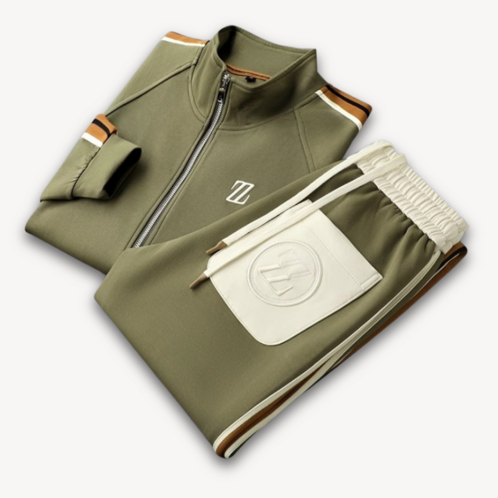 Adam – Męski Dres Sportowy z Kontrastowymi Lampasami