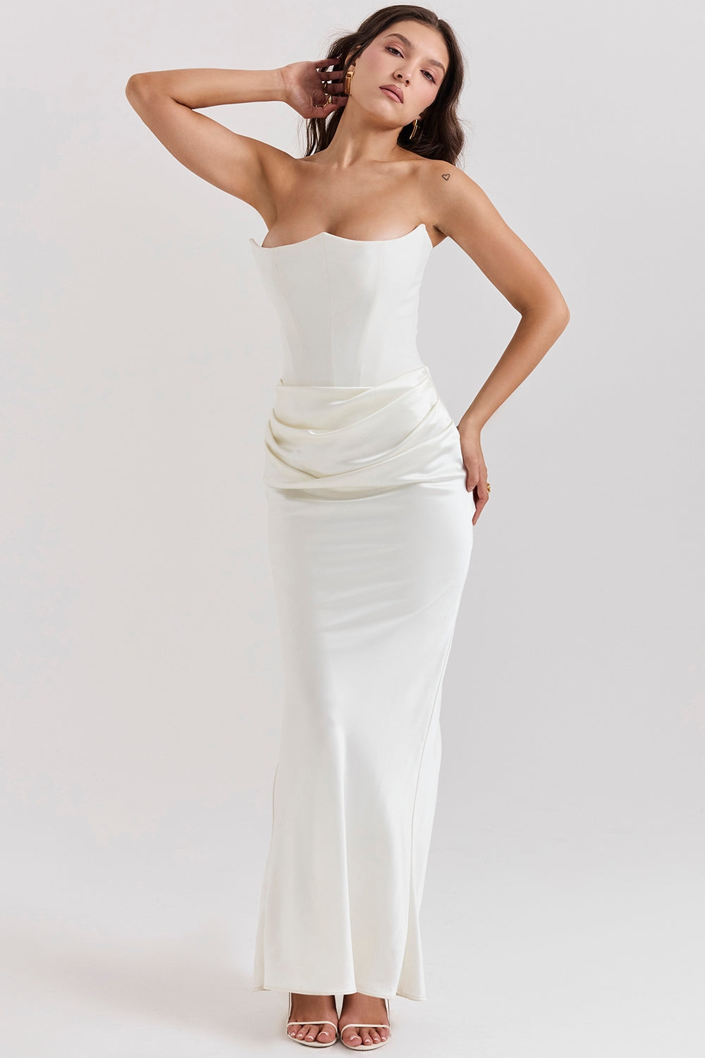 Sofía – Strapless Sculpted Maxi Dress for Women
