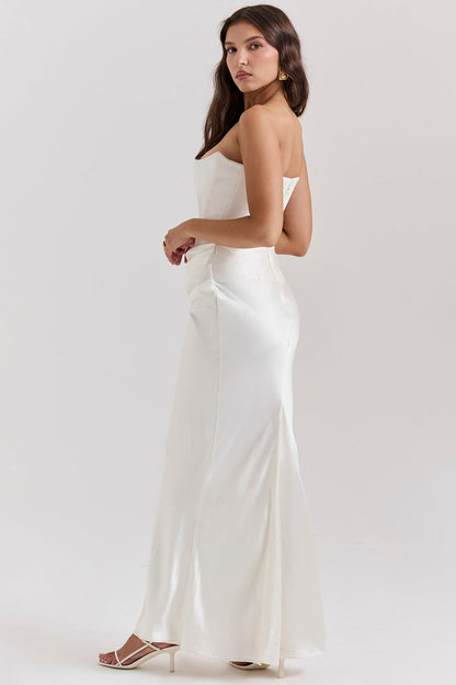 Sofía – Strapless Sculpted Maxi Dress for Women