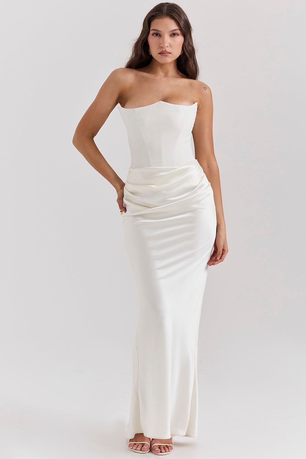 Sofía – Strapless Sculpted Maxi Dress for Women