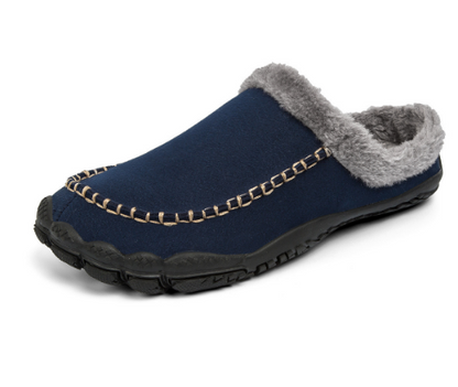 Harvey – Cosy Fur-Lined Slip-On Slippers for Men