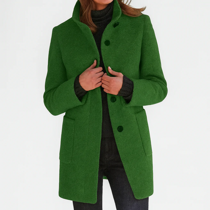 Lana – Tailored Wool-Blend Button-Up Coat for Women