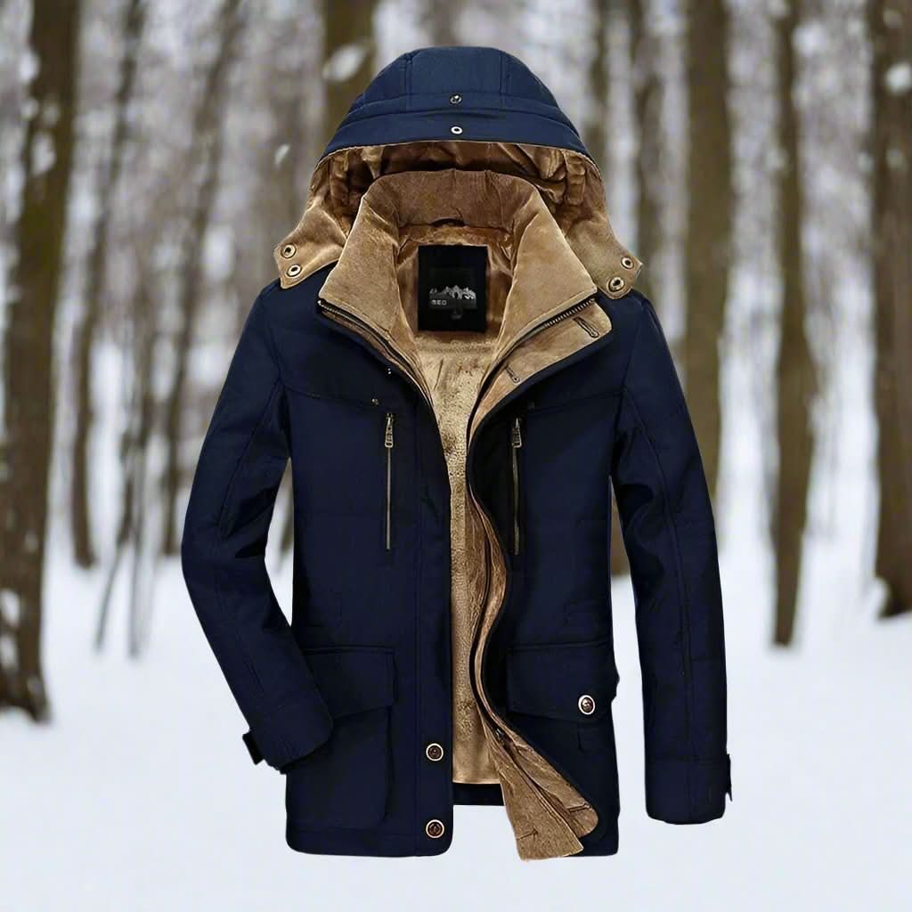 Mason – Fleece-Lined Hooded Winter Jacket for Men