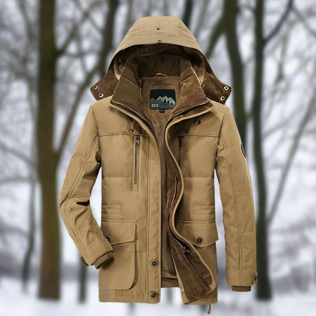 Mason – Fleece-Lined Hooded Winter Jacket for Men