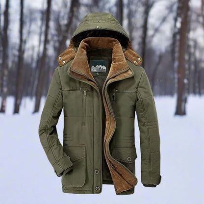 Mason – Fleece-Lined Hooded Winter Jacket for Men