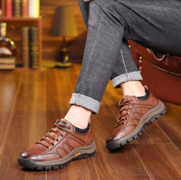 Alan – Męskie skórzane buty casual