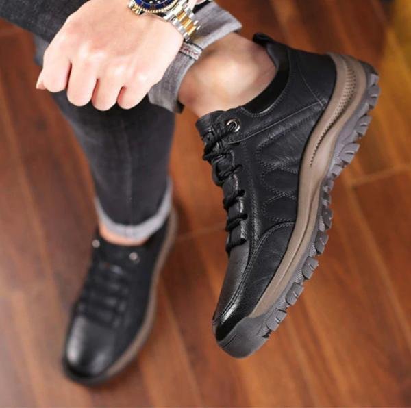 Alan – Męskie skórzane buty casual