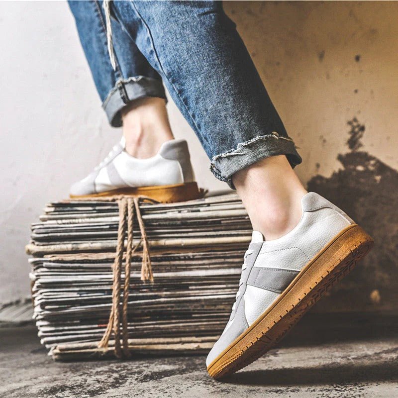 Oliver - Buty męskie sneakersy z naturalnej skóry i zamszu