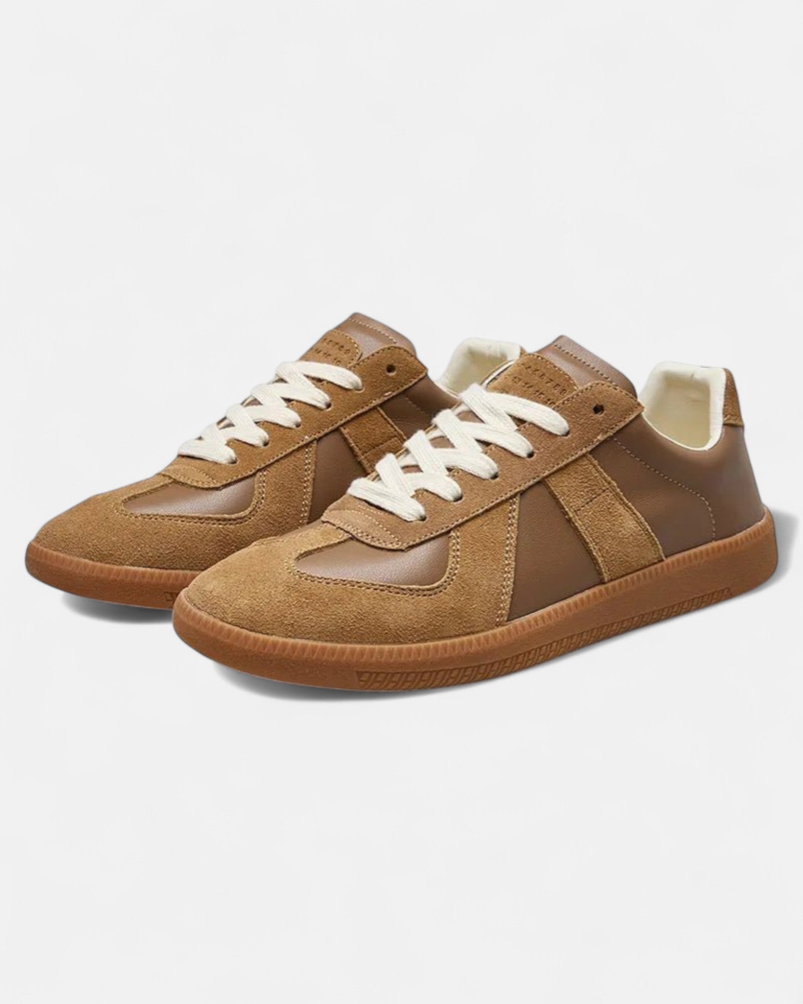 Leandro – Klassische Retro - Schuhe mit dicker Sohle - Weiß - Sneakers - Temala