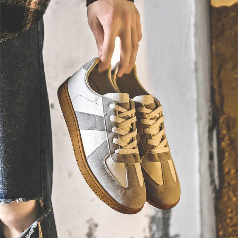 Oliver - Buty męskie sneakersy z naturalnej skóry i zamszu