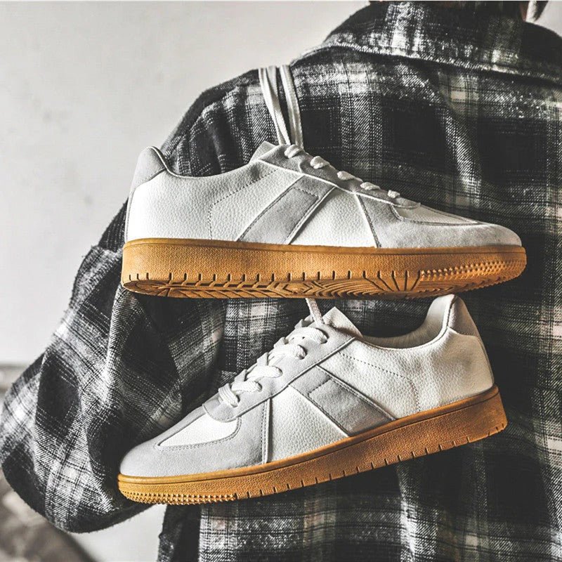 Oliver - Buty męskie sneakersy z naturalnej skóry i zamszu