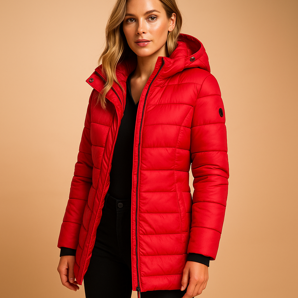 Emma – Longline Quilted Puffer Jacket for Women