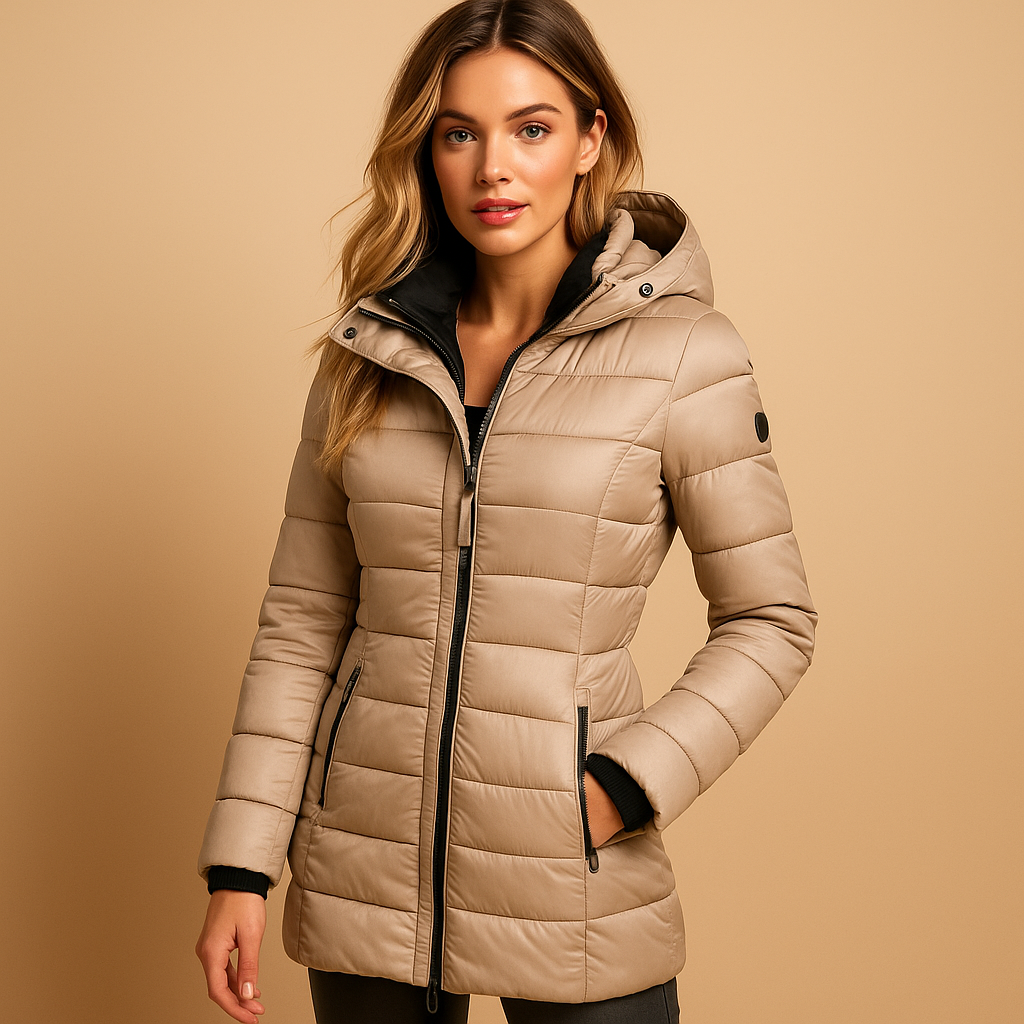 Emma – Longline Quilted Puffer Jacket for Women