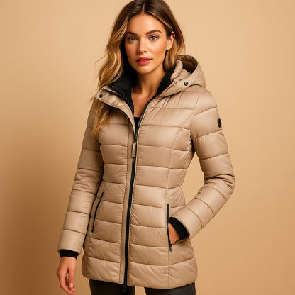 Emma – Longline Quilted Puffer Jacket for Women
