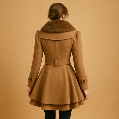 Isabella – Belted Double-Breasted Women’s Winter Coat