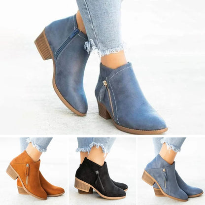 Amelia – Chic Low-Heel Ankle Boot for Women