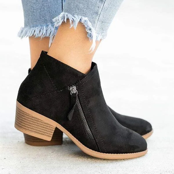 Amelia – Chic Low-Heel Ankle Boot for Women