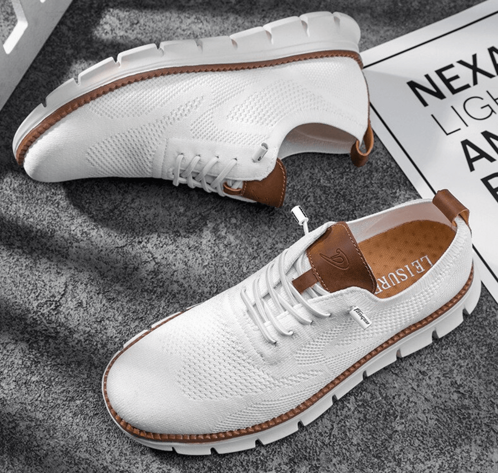 Marco - Ultraleichte orthopädische Schuhe für Herren - Hellbraun 