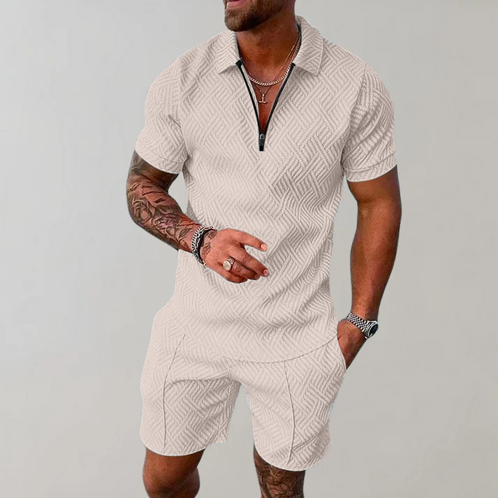Luca – Stylish and Casual Polo Shirt and Shorts Set for Men