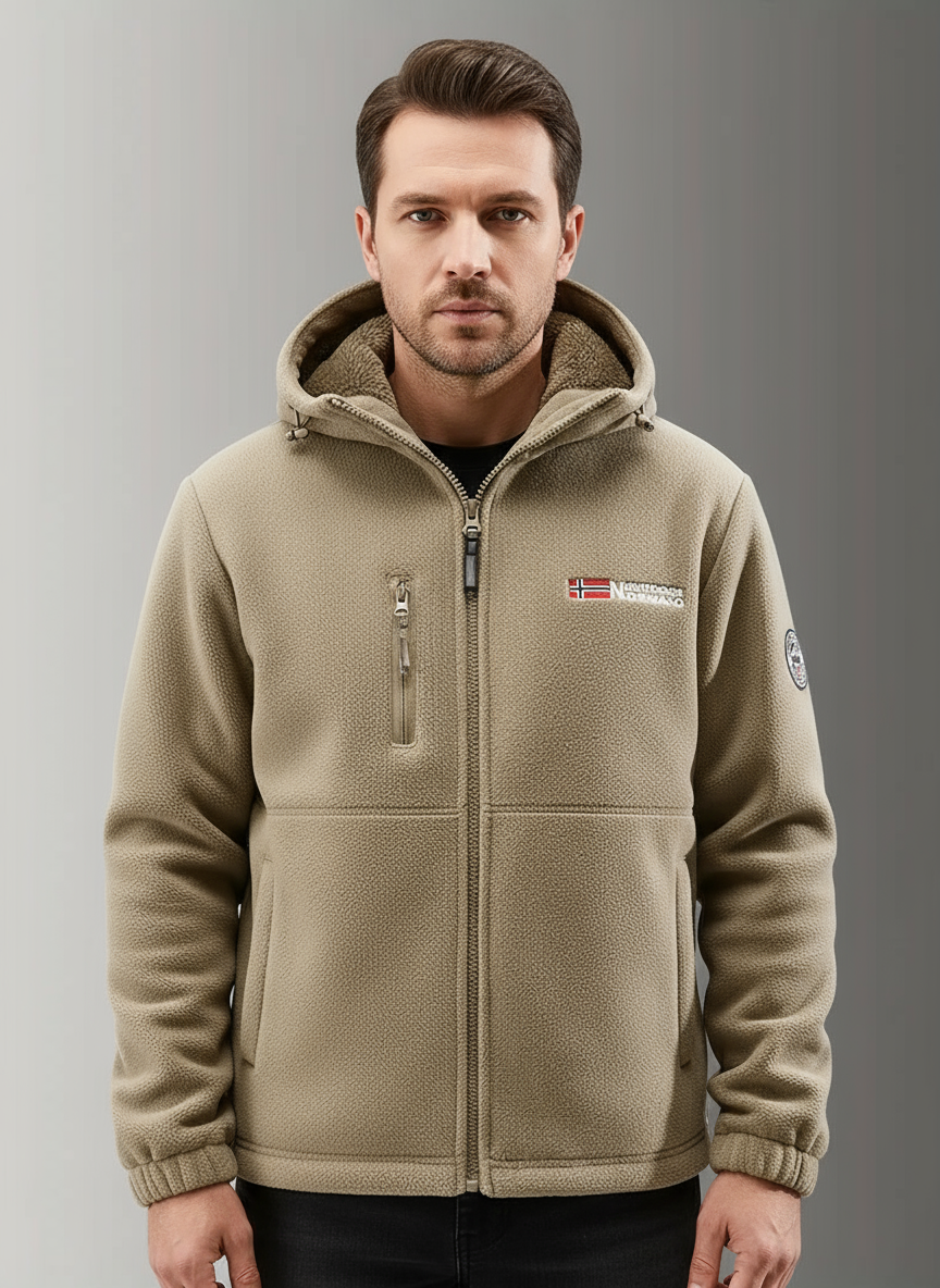 Erik – Hooded Zip-Up Mens Outdoor Fleece Jacket