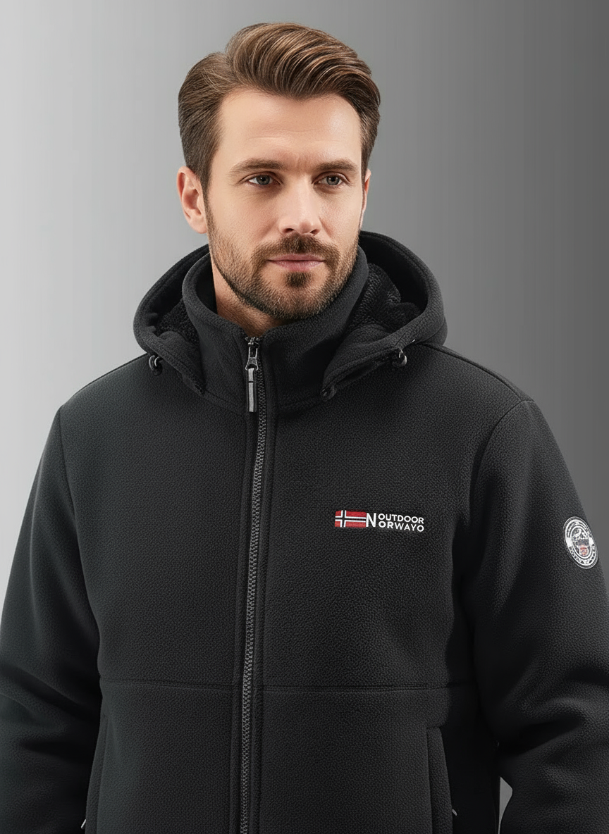 Erik – Hooded Zip-Up Mens Outdoor Fleece Jacket