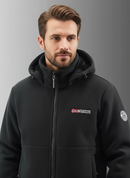 Erik – Hooded Zip-Up Mens Outdoor Fleece Jacket