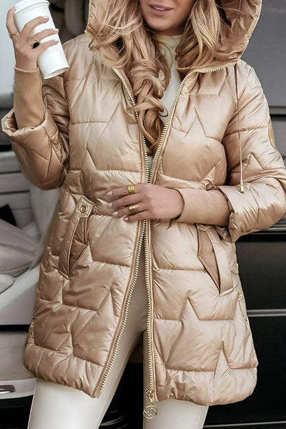 Charlotte – Quilted Hooded Winter Puffer Coat for Women