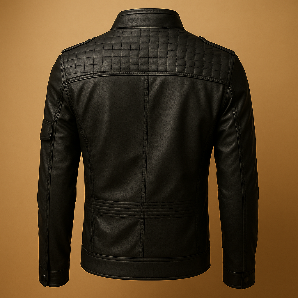 Liam – Classic Moto-Style Leather Jacket for Men