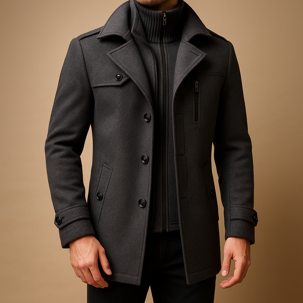 Mateo – Tailored Utility Men’s Wool-Like Jacket
