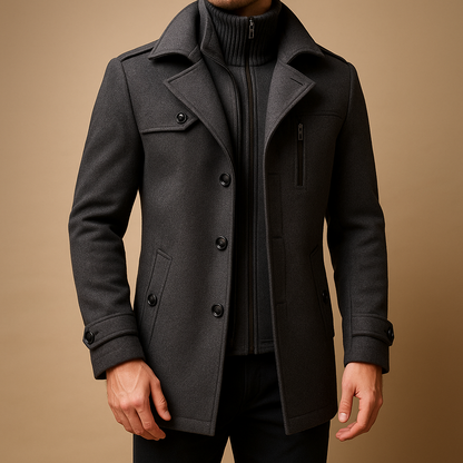 Mateo – Tailored Utility Men’s Wool-Like Jacket