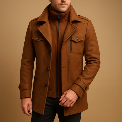 Mateo – Tailored Utility Men’s Wool-Like Jacket