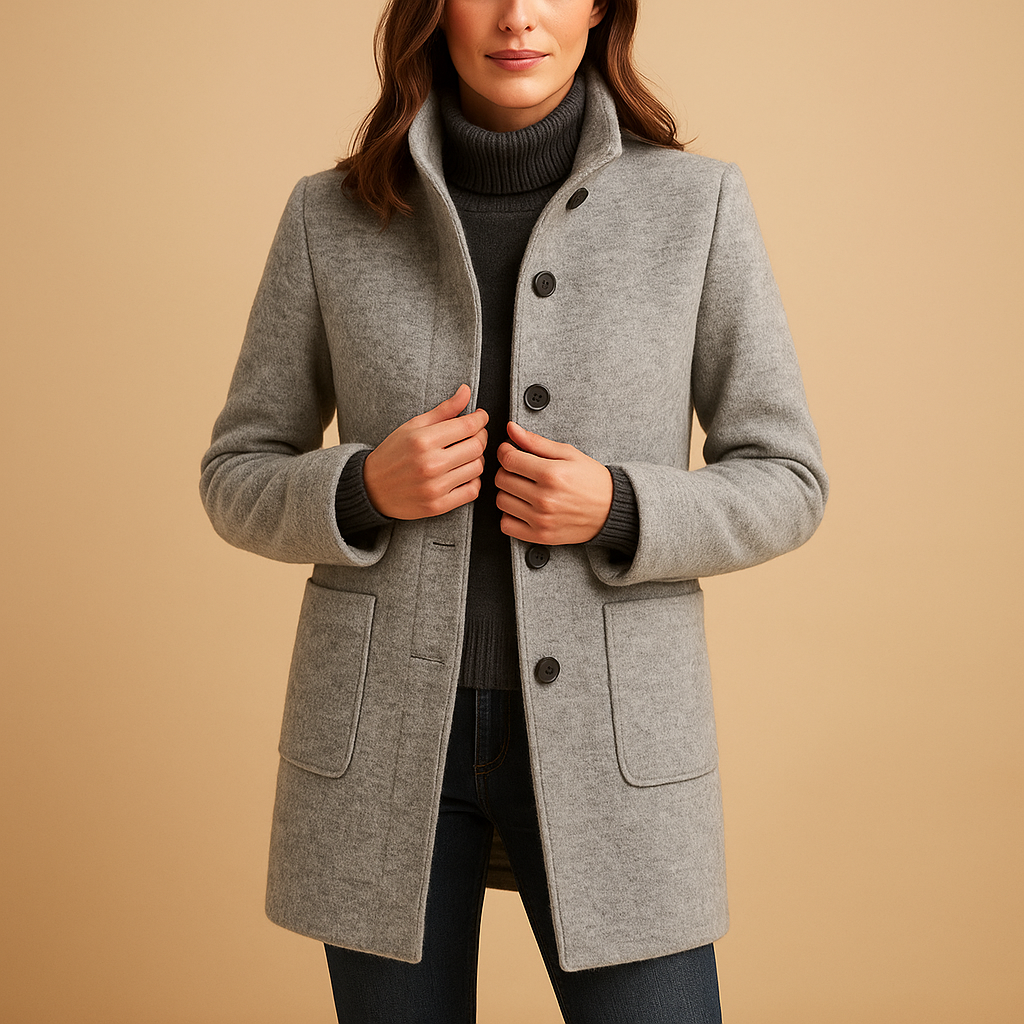 Sophie – Tailored Wool-Blend Winter Coat for Women