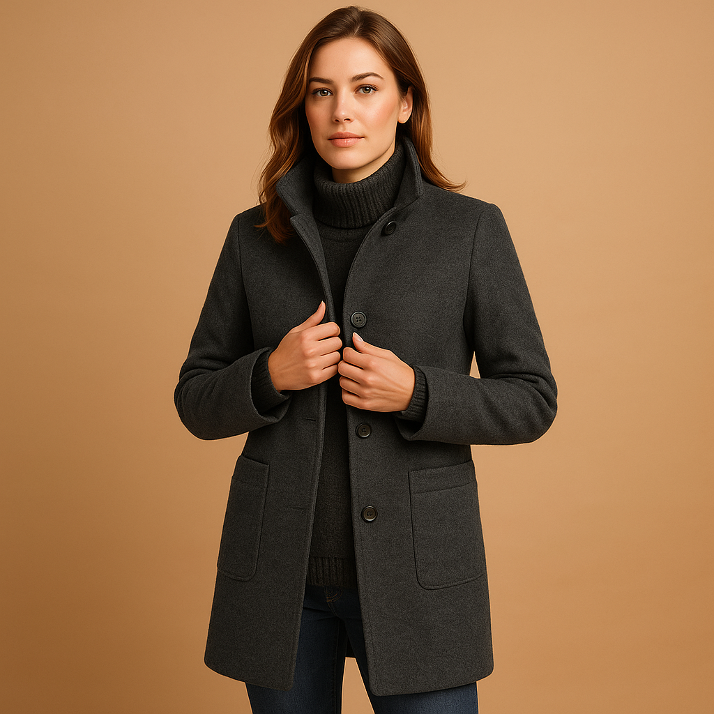 Sophie – Tailored Wool-Blend Winter Coat for Women
