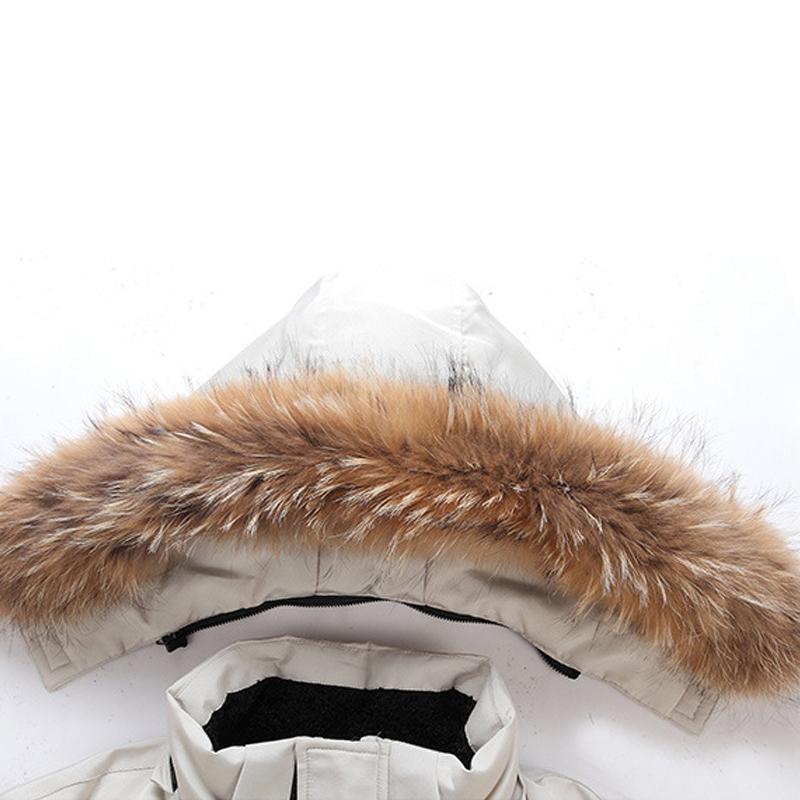 Kinga – Puchowa kurtka zimowa z futrzanym kapturem